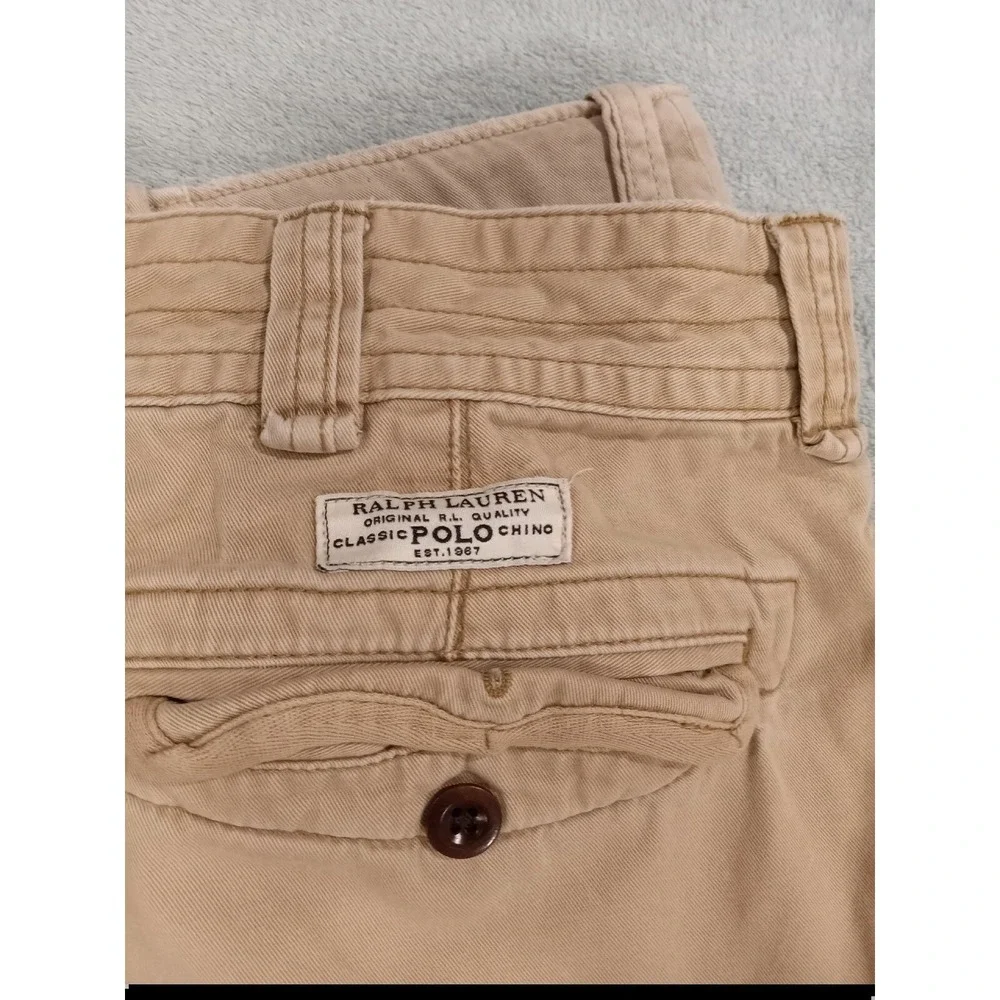 2 Mens Polo Ralph Lauren Y2k‎ Cargo Chino Khaki Shorts Size 38